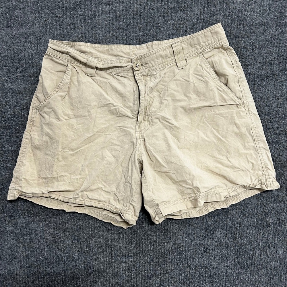 Columbia Shorts Womens Size 34 Beige Hiking Outdoor Casual Utility Gorpcore